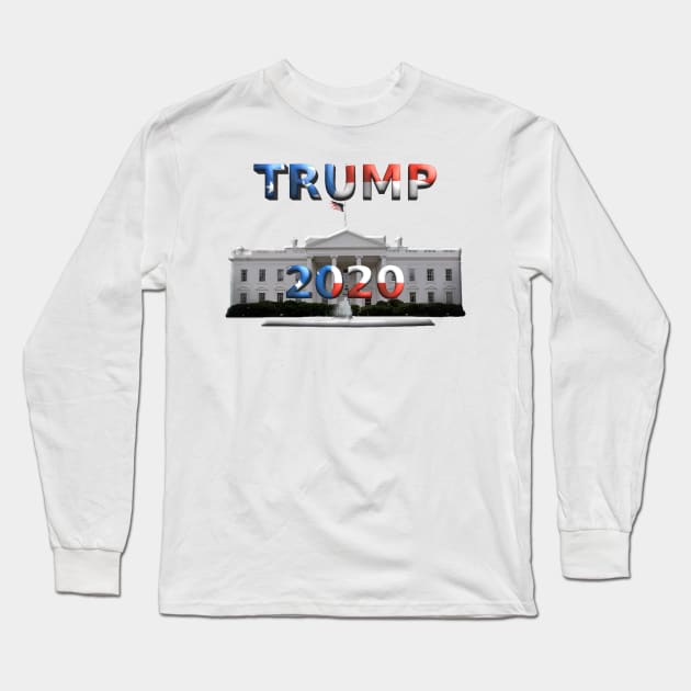 Trump 2020 Long Sleeve T-Shirt by Politics and Puppies